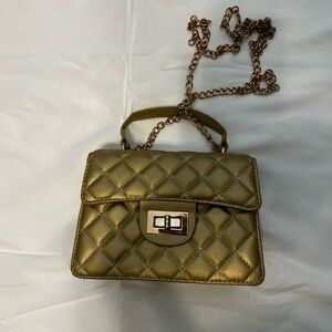Quilted Gold Chain Shoulder Bag